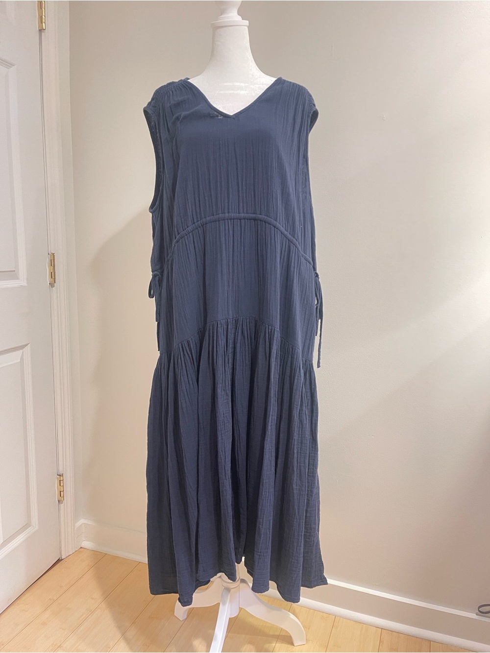 Caslon Navy Sleeveless Tiered Maxi Dress